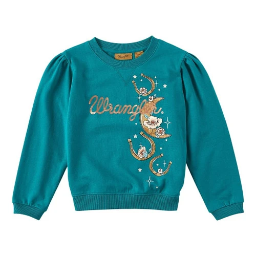 Wrangler Girls Horseshoe Top Long Sleeve 2 Wrangler Girls Horseshoe Top Long Sleeve - Image 2
