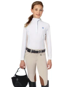 Kids Romfh Sarafina Breeches Knee Patch -Riding Apparel Store girls sarafina breech classic beige 469622 romfh 25759.1684881133