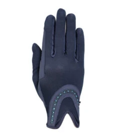 RSL By USG Good Luck Glitter Gloves -Riding Apparel Store good luck glitter glove navy ltblue RSL USG 47181.1685644242