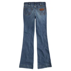 Wrangler Retro Green High Rise Trouser Jean -Riding Apparel Store green high rise trouser denim hero back 112317722 wrangler 57135.1670538170