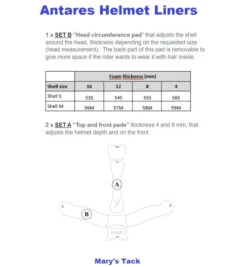 Antares Galaxy Helmet -Riding Apparel Store helmet liner set info antares 26207.1644355030