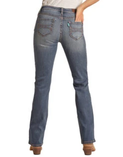 Rock & Roll Hooey Mid Rise Jean -Riding Apparel Store hooey jeans mid rise vintage back HYWD4MR16B rr denim 09790.1678312734