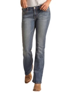 Rock & Roll Hooey Mid Rise Jean -Riding Apparel Store hooey jeans mid rise vintage front HYWD4MR16B rr denim 61307.1678312737