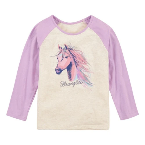 Wrangler Girls Pretty Horse Tee Long Sleeve 2 Wrangler Girls Pretty Horse Tee Long Sleeve - Image 2