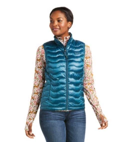 Ariat Ideal 3.0 Down Vest -Riding Apparel Store ideal 3.0 down vest iridium teal front 10037649 ariat 43029.1641429102