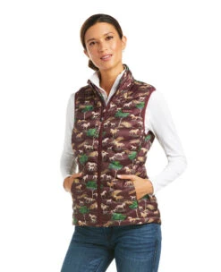 Ariat Ideal 3.0 Down Vest -Riding Apparel Store ideal 3.0 down vest print pasture front 10037422 ariat 69708.1639703761