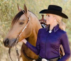 Hobby Horse Jeanee Show Blouse -Riding Apparel Store jeanne show blouse aubergine horse 3811 013 hobby horse 84535.1583792482