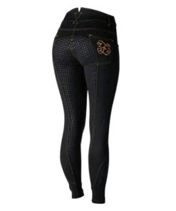 Horze Jessi-Lyn Denim Full Seat Breeches -Riding Apparel Store jessi lyn fs denim black back cp3664 horze 28851.1628628421