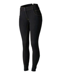 Horze Jessi-Lyn Denim Full Seat Breeches -Riding Apparel Store jessi lyn fs denim black front cp3664 horze 90377.1628628432