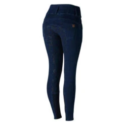 Horze Kacy Winter Denim Full Grip Breeches -Riding Apparel Store kacy 3 button fs denim dark blue back 36062 DB equinavia 46985.1639860297