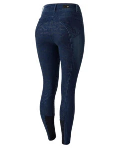 Horze Kaia Crystal Denim Full Seat Breeches -Riding Apparel Store kaia denim FS crystals back 36684 DNB horze 64311.1652823873