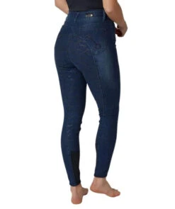 Horze Kaia Crystal Denim Full Seat Breeches -Riding Apparel Store kaia denim FS crystals side 36684 DNB horze 28406.1652824146