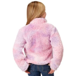 Roper Kids Fuzzy Fleece Pullover -Riding Apparel Store kid fuzzy fleece pullover purple back 0329802506173 karman 55611.1665703466