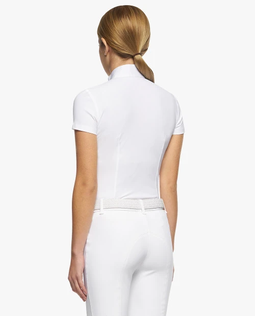 Girls Cavalleria Toscana Pleated Competition Shirt Short Sleeve 2 Girls Cavalleria Toscana Pleated Competition Shirt Short Sleeve - Image 2