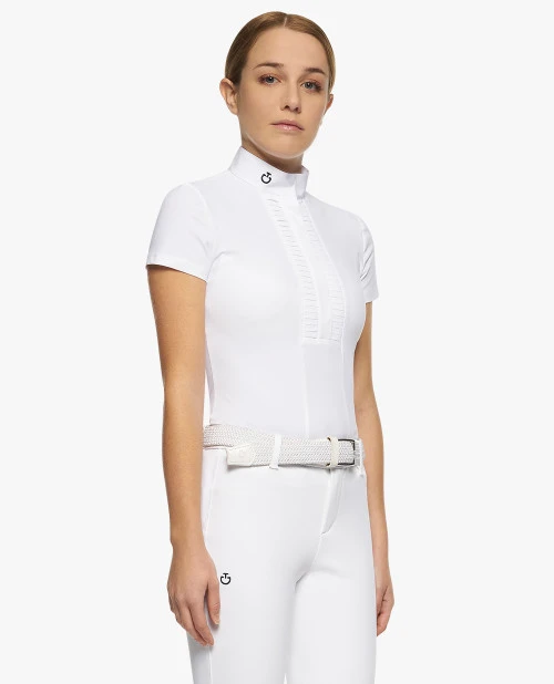 Girls Cavalleria Toscana Pleated Competition Shirt Short Sleeve 1 Girls Cavalleria Toscana Pleated Competition Shirt Short Sleeve