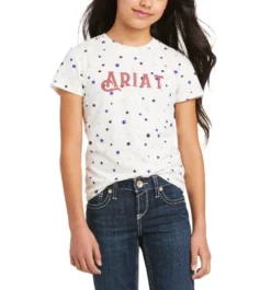 Ariat Girls Bespangled Tee -Riding Apparel Store kids bespangled tee front 10036335 ariat 73137.1621205493