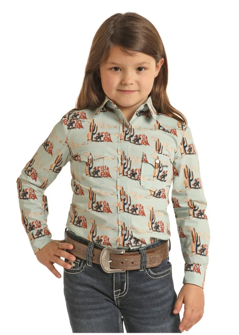 Girls Rock & Roll Cactus Snap Shirt 1 Girls Rock & Roll Cactus Snap Shirt