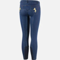 Horze Kids Annika Denim Full Seat Breeches 7 Horze Kids Annika Denim Full Seat Breeches -Riding Apparel Store kids denim FS dark blue back 36099 DB horze 98947.1619990928