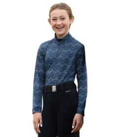 Kids Kerrits Easy Stride Ice Fil Shirt Long Sleeve -Riding Apparel Store kids easy stride icefil ls adm.chev rider 60274 PRINT kerrits 15876.1663453420