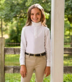 Kids Aubrion Equestrian Show Shirt Long Sleeve -Riding Apparel Store kids eq style show shirt LS closed collar 89732 aubrion 03473.1683920980
