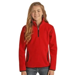 Powder River Kids Fleece Pullover 8 Powder River Kids Fleece Pullover -Riding Apparel Store kids knit pullover red K1 1046 BZ 89 powder river 20599.1641680399