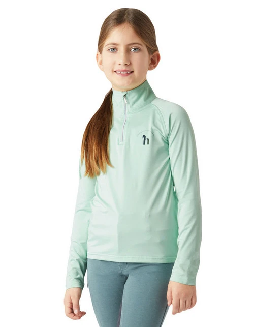 Girls Horze Lola Half Zip Tech Shirt 2 Girls Horze Lola Half Zip Tech Shirt - Image 2