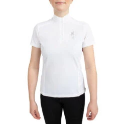 Irideon Kids Luna CoolStretch Shirt Short Sleeve -Riding Apparel Store kids luna cool stretch ss white front 30 7008 WH toklat 24702.1655840105