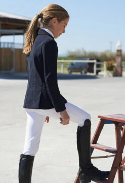 Girls Cavalleria Toscana Super Grip Tech Breeches -Riding Apparel Store kids super grip tech breech white side PBOA02 JE010 0001 cavalleria 77773.1605303615