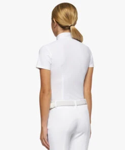 Kids Cavalleria Toscana Team Daytona Polo Short Sleeve -Riding Apparel Store kids team daytona polo ss white back POA080 JE152 0001 ct 59223.1661020664