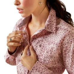 Ariat Kirby Stretch Shirt -Riding Apparel Store kirby paisley ls coral collar detail 10043475 ariat 61865.1676488650