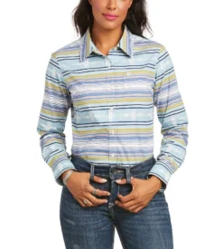 Ariat Kirby Stretch Shirt -Riding Apparel Store kirby stretch azure serape front 10035525 ariat 48371.1674771243
