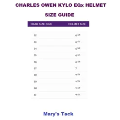 Charles Owen Kylo EQx Helmet Sparkly Wide Peak -Riding Apparel Store kylo eqx helmet size guide CO 30694.1687282771