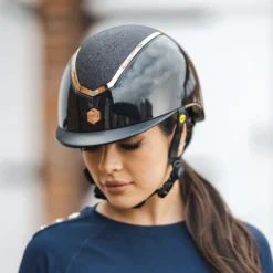 Charles Owen Kylo EQx Helmet Sparkly 13 Charles Owen Kylo EQx Helmet Sparkly -Riding Apparel Store kylo eqx sparkly standard black front rider CO 20690.1687295637