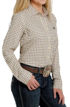 Cinch Ladies ArenaFlex Shirt Long Sleeve -Riding Apparel Store lds arenaflex ls yellow side MSW9163003 cinch 48736.1658960776