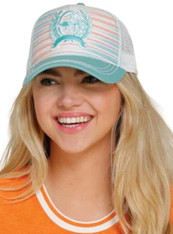 Cinch Ladies Trucker Caps -Riding Apparel Store lds cinch trucker cap turquoise MHC7874030 miller 83275.1656012975