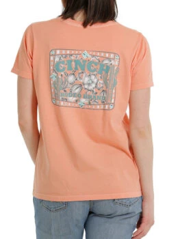 Ladies Cinch Rodeo Brand Tee Short Sleeve -Riding Apparel Store lds rodeo brand ss coral back MSK7901001 cinch 20992.1677609757