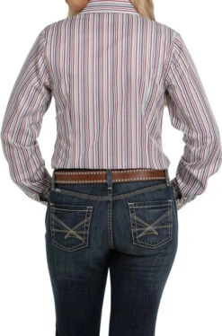 Cinch Ladies Tencel Print Shirt -Riding Apparel Store lds stripe ls multi back MSW9164180 cinch 71195.1652987306