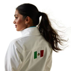 Ariat Team Softshell Mexico Jacket -Riding Apparel Store lds team mexico jacket white back 10043548 ariat 78634.1673560277