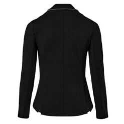 Horze Martina Show Coat With Piping -Riding Apparel Store martina show coat piping black back 33620 BL WH horze 23276.1653514352