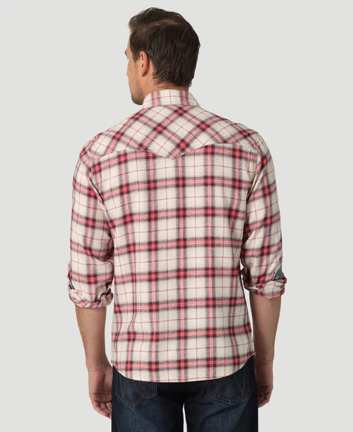 Men's Wrangler Retro Premium Plaid Long Sleeve Shirt 1 Men's Wrangler Retro Premium Plaid Long Sleeve Shirt