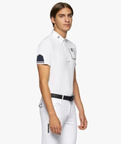 Men's Cavalleria Toscana Team Daytona Polo -Riding Apparel Store men team daytona polo ss white side POU296 PA060 001 ct 40473.1661553972