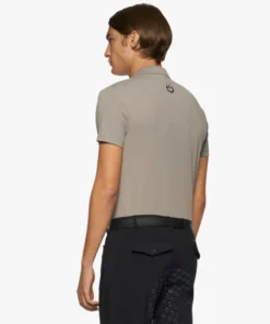Men's Cavalleria Toscana Raceway Polo Short Sleeve -Riding Apparel Store men team raceway polo ss taupgrey back POU301 PA060 8C00 CT 10698.1659815415