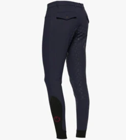 Men's Cavalleria Toscana Dressage Breeches Full Grip -Riding Apparel Store mens fg breeches smoky blue back PAU054 JE010 7E00 ct 01088.1661022370