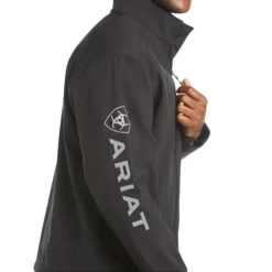 Men's Ariat Logo 2.0 Softshell Jacket -Riding Apparel Store mens logo 2.0 softshell black sleeve 10023322 ariat 44744.1641589627