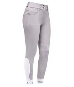 Cavalleria Toscana CT Motif Print Breeches Knee Grip -Riding Apparel Store motif print breeches lt.grey front PAD192 JE010 8100 CT 93348.1684980253