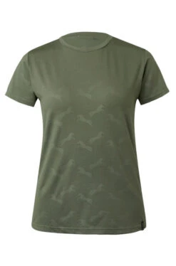 Horze Nina Tech Horse Print Tee 13 Horze Nina Tech Horse Print Tee -Riding Apparel Store nina tech horse print tee olive front 33575 OVGR horze 52497.1652041130