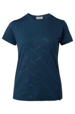 Horze Nina Tech Horse Print Tee 10 Horze Nina Tech Horse Print Tee -Riding Apparel Store nina tech horse print tee pond blue front 33575 RPB horze 81193.1652041148