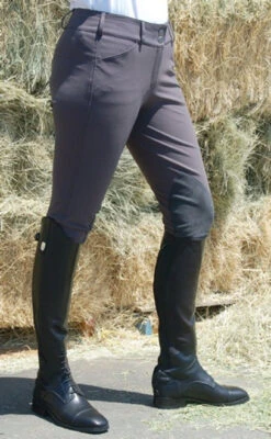 Pikeur Ciara Knee Patch Breeches -Riding Apparel Store pikeur ciara anthracite front 97124 27774.1537222700