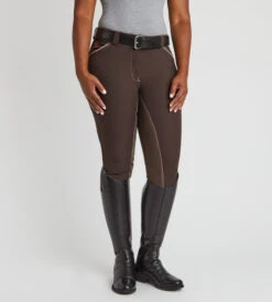 Piper Evolution Breeches Full Seat -Riding Apparel Store piper evolution fs brown pink front 33064 smartpak 52731.1665609301