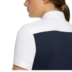 Cavalleria Toscana Seersucker Poplin Bib Shirt Short Sleeve -Riding Apparel Store poplin bib compete ss royal blue back detail CAD206 JE146 Q790 cavalleria toscana 89526.1663986018